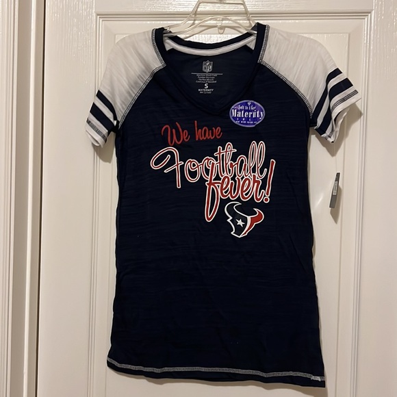 ๐ HP ๐ NWT Houston Texans Soft as a Grape Women's Maternity V-Neck T-Shirt - Picture 2 of 9